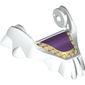 Large Figure Head Big Cat Lower Jaw with Teeth and Purple Tongue Print