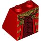 Slope 65° 2 x 2 x 2 Smooth without Bottom Tube and Robe, Dark Red Armor and Gold Belt, Chains and Pendants Print