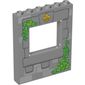 Panel 1 x 6 x 6 with Window with Fleur de Lis and Leaves Print