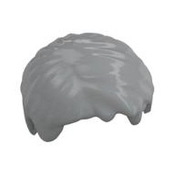 LEGO part  WIG BOY in Medium Stone Grey/ Light Bluish Gray