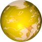 Projectile, Large Figure Weapon, Zamor Sphere / Ball with Marbled Yellow Pattern