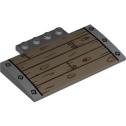 Slope Curved 5 x 8 x 2/3 with Wood Panel Drawbridge Print