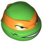 Minifig Head Special, Ninja Turtle with Orange Mask and Scowl Print (Michelangelo)