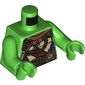 Torso Turtle Shell with Gauge and Purple Diving Bottles Print, Bright Green Arms and Hands