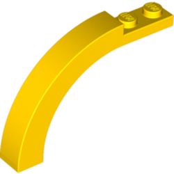 LEGO part BRICK 1X1X3 1/3, W/ ARCH in Bright Yellow/ Yellow
