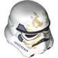 Helmet Stormtrooper, Dotted Mouth, Sand Blue Marks and Tan Dirt Stains Print