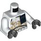 Torso Armor Stormtrooper, Black Pocket Device and Tan Dirt Stains Print, White Arms, Black Hands
