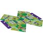 Tent, Jungle Leaves with Dark Purple Trim Print
