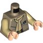 Torso Vest with Tan Undershirt, General Insignia Print (Rebel), Tan Arms, Light Nougat Hands