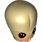 Minifig Head Special, Bith with Black Eyes and Nougat Mouth Print (Musician)