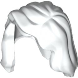 LEGO part MINI WIG NO. 4 in White