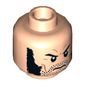 Minifig Head Wolverine, Bushy Eyebrows, Long Thick Sideburns, Frown / Goggles, Angry Print