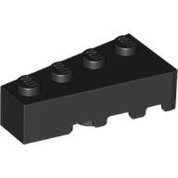 LEGO part LEFT BRICK 2X4 W/ANGLE in Black (6078889|41768)