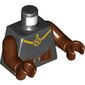 Torso Bodysuit, X-Men Logo and Reddish Brown Belt Print, Reddish Brown Arms and Hands