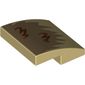 Slope Curved 2 x 2 x 2/3 with Dark Tan Fur Print