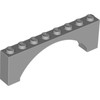 Light Bluish Gray Brick Arch 1 x 8 x 2 Raised