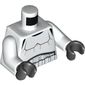 Torso Armor Stormtrooper, Detailed Armor without Shoulder Belts Print, White Arms, Black Hands