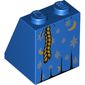 Slope 65° 2 x 2 x 2 with Bottom Tube with Robe with Moons and Stars and Rope Belt Print