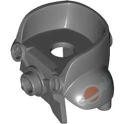 Minifig Neckwear Armour Space with Shoulder Protection and High Back with Silver and Copper Classic Space Logo on Left Shoulder Print