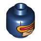 Minifig Head Cyclops, Mask with Red and Gold Visor Print