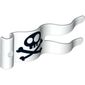 Duplo Flag Wavy 2 x 5 with Skull and Crossbones Print