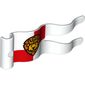 Duplo Flag Wavy 2 x 5 without Slits with Lion with Crown Print