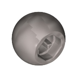 LEGO part  BALL 10.2,W/ CROSS HOLE,NO. 1,NO. 1000 in Cool Silver Drum Lacquered / Metallic Silver
