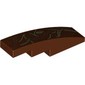 Slope Curved 4 x 1 No Studs with Gold Entwined Vines Print [Stud Holder with Symmetric Ridges]