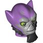 Minifig Head Special, Lasat with Light Bluish Gray Face, Black Beard and Sideburns Print (Zeb Orrelios)