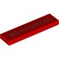 Tile 1 x 4 with Laser Engraved MS-XXXXXXXX Code [LEGO Movie]