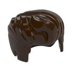 LEGO part  MINI ROCK WIG in Dark Brown