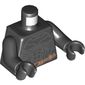 Torso Batman Logo with Body Armor Outline and Copper Belt Print, Black Arms and Hands