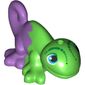 Animal, Chameleon with Blue and Black Eyes and Marbled Medium Lavender Pattern