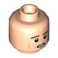 Minifig Head Han Solo, Cheek Lines, White Pupils, Chin Dimple, Open Mouth / Closed Eyes Carbonite Print