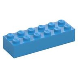 LEGO part 44237 BRICK 2X6 in Dark Azure