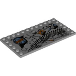 Plate Special 6 x 12 with Studs on 3 Edges and Racetrack Print