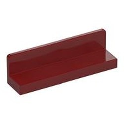 LEGO part  WALL ELEMENT 1X4X1 ABS in Dark Red