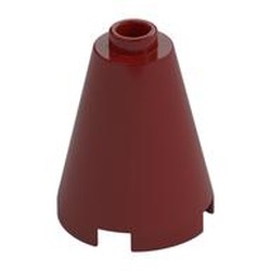 LEGO part  NOSE CONE 2X2X2 in Dark Red