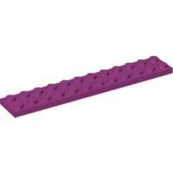 LEGO part PLATE 2X12 in Bright Reddish Violet/ Magenta