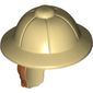 Hair and Hat, Pith Helmet and Dark Orange Hair in Ponytail pattern