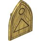 Shield Triangular Long with Black Outlines, Circle and Triangles Print