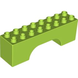 LEGO part BRICK 2X8X2 W. INSIDE BOW in Bright Yellowish Green/ Lime