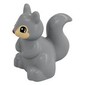 Duplo Animal Squirrel with Black and White Eyes on Tan Face Print
