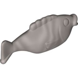 LEGO part DUPLO FISH in Silver Metallic/ Flat Silver