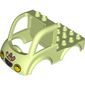 Duplo Car Body Truck 4 x 4 Flatbed with 2 Top Studs, Grille and Headlights, Ice Cream Cones Print