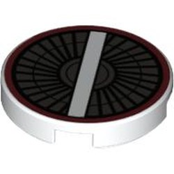 Tile Round 2 x 2 with Bottom Stud Holder with ARC-170 Engine Inlet Print