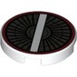 Tile Round 2 x 2 with Bottom Stud Holder with ARC-170 Engine Inlet Print