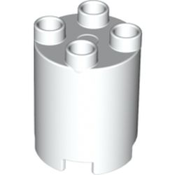LEGO part BRICK, ROUND 2X2X2 in White