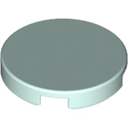 LEGO part FLAT TILE 2X2, ROUND in Aqua/ Light Aqua