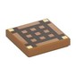 Tile 2 x 2 with Dark Brown Minecraft Grid Print (Crafting Table)